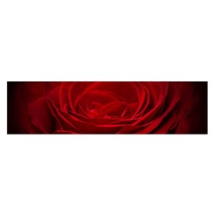 Rose Red Rose Red Flower Petals Waves Glow Oblong Satin Scarf (16  x 60 )