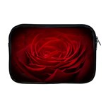 Rose Red Rose Red Flower Petals Waves Glow Apple MacBook Pro 17  Zipper Case Front