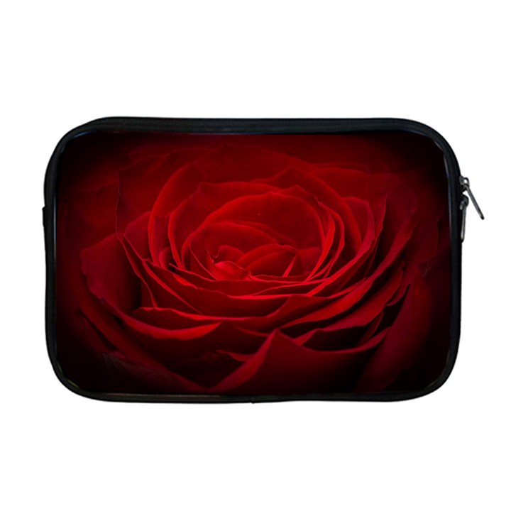 Rose Red Rose Red Flower Petals Waves Glow Apple MacBook Pro 17  Zipper Case