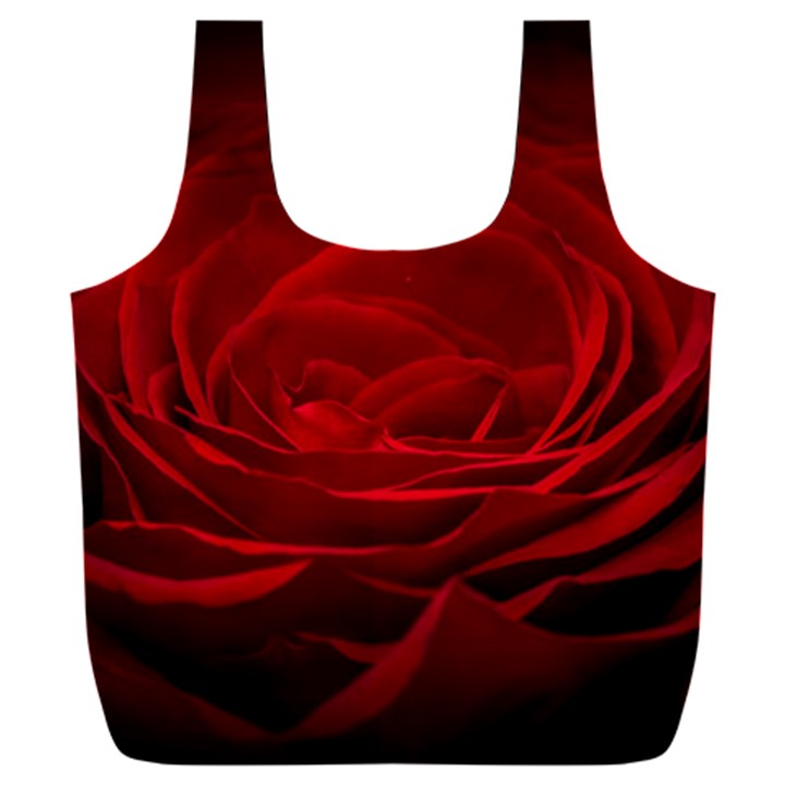 Rose Red Rose Red Flower Petals Waves Glow Full Print Recycle Bag (XXXL)