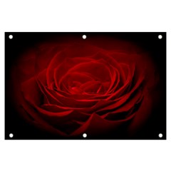 Rose Red Rose Red Flower Petals Waves Glow Banner And Sign 6  X 4  by Proyonanggan