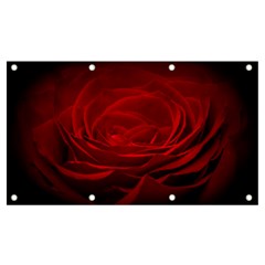 Rose Red Rose Red Flower Petals Waves Glow Banner And Sign 7  X 4  by Proyonanggan