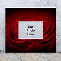 Rose Red Rose Red Flower Petals Waves Glow White Wall Photo Frame 5  X 7  by Proyonanggan