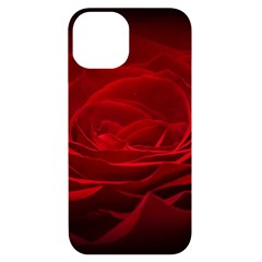 Rose Red Rose Red Flower Petals Waves Glow Iphone 14 Black Uv Print Case by Proyonanggan