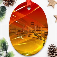 Music Notes Melody Note Sound Ornament (oval) by Proyonanggan