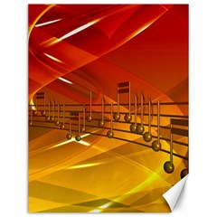 Music Notes Melody Note Sound Canvas 12  X 16  by Proyonanggan