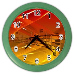 Music Notes Melody Note Sound Color Wall Clock by Proyonanggan