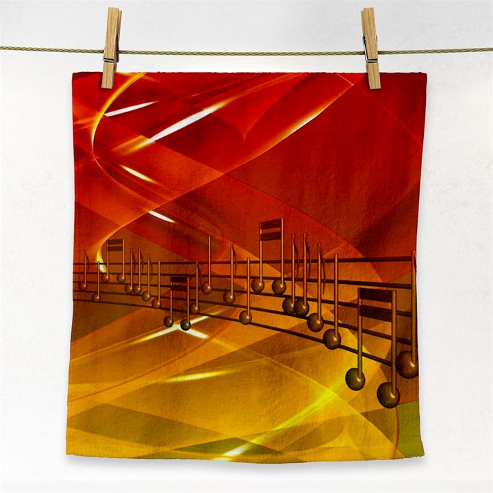 Music Notes Melody Note Sound Face Towel