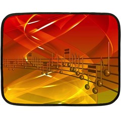 Music Notes Melody Note Sound Fleece Blanket (mini) by Proyonanggan