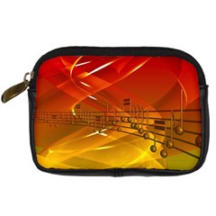 Music Notes Melody Note Sound Digital Camera Leather Case by Proyonanggan