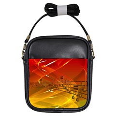 Music Notes Melody Note Sound Girls Sling Bag by Proyonanggan