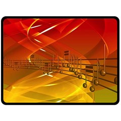 Music Notes Melody Note Sound Fleece Blanket (large) by Proyonanggan