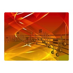 Music Notes Melody Note Sound Two Sides Premium Plush Fleece Blanket (mini) by Proyonanggan