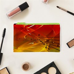 Music Notes Melody Note Sound Cosmetic Bag (xs) by Proyonanggan