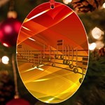 Music Notes Melody Note Sound UV Print Acrylic Ornament Oval Front