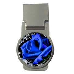 Blue Rose Bloom Blossom Money Clips (round)  by Proyonanggan