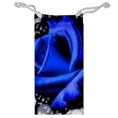 Blue Rose Bloom Blossom Jewelry Bag by Proyonanggan