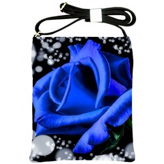 Blue Rose Bloom Blossom Shoulder Sling Bag by Proyonanggan