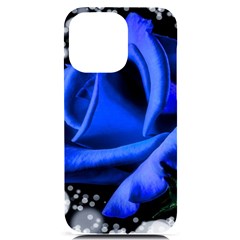 Blue Rose Bloom Blossom Iphone 14 Pro Max Black Uv Print Case by Proyonanggan