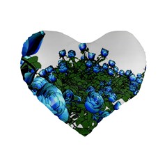 Flowers Roses Rose Nature Bouquet Standard 16  Premium Heart Shape Cushions by Proyonanggan