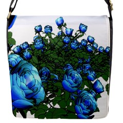 Flowers Roses Rose Nature Bouquet Flap Closure Messenger Bag (s) by Proyonanggan