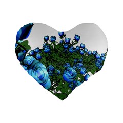 Flowers Roses Rose Nature Bouquet Standard 16  Premium Flano Heart Shape Cushions by Proyonanggan