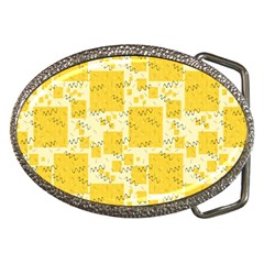 Party Confetti Yellow Squares Belt Buckles