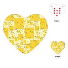 Party Confetti Yellow Squares Playing Cards Single Design (heart) by Proyonanggan