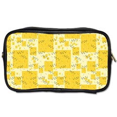 Party Confetti Yellow Squares Toiletries Bag (one Side) by Proyonanggan