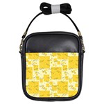 Party Confetti Yellow Squares Girls Sling Bag Front