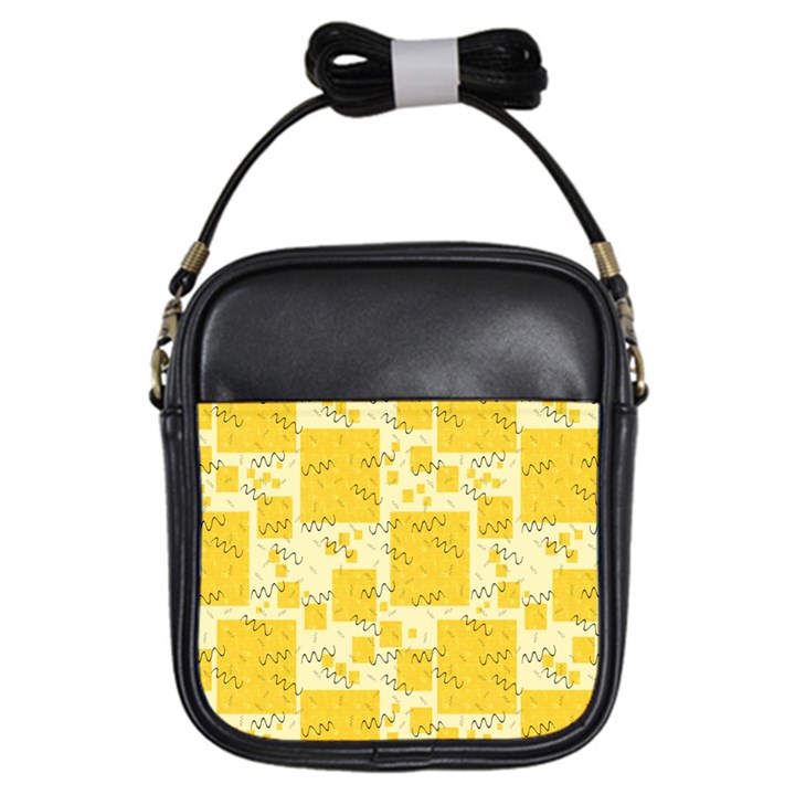 Party Confetti Yellow Squares Girls Sling Bag