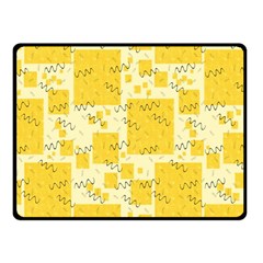 Party Confetti Yellow Squares Fleece Blanket (small) by Proyonanggan