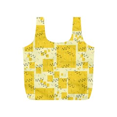 Party Confetti Yellow Squares Full Print Recycle Bag (s) by Proyonanggan