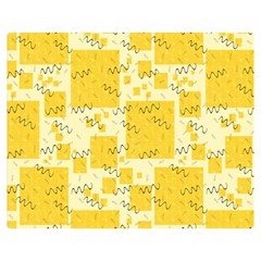 Party Confetti Yellow Squares Premium Plush Fleece Blanket (medium) by Proyonanggan