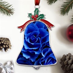 Roses Flowers Plant Romance Metal Holly Leaf Bell Ornament by Proyonanggan