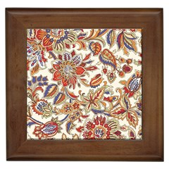 Retro Paisley Patterns, Floral Patterns, Background Framed Tile by nateshop