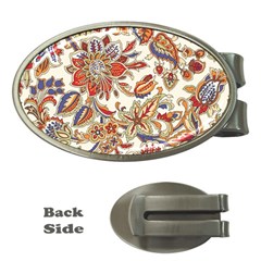 Retro Paisley Patterns, Floral Patterns, Background Money Clips (oval)  by nateshop