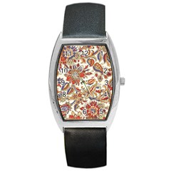 Retro Paisley Patterns, Floral Patterns, Background Barrel Style Metal Watch by nateshop