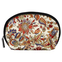 Retro Paisley Patterns, Floral Patterns, Background Accessory Pouch (large) by nateshop