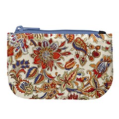 Retro Paisley Patterns, Floral Patterns, Background Large Coin Purse by nateshop