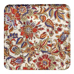 Retro Paisley Patterns, Floral Patterns, Background Square Glass Fridge Magnet (4 Pack) by nateshop