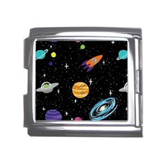 Space Cartoon, Planets, Rockets Mega Link Italian Charm (18mm) by nateshop