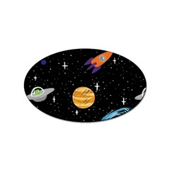 Space Cartoon, Planets, Rockets Sticker Oval (10 Pack) by nateshop