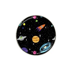 Space Cartoon, Planets, Rockets Hat Clip Ball Marker (4 Pack)