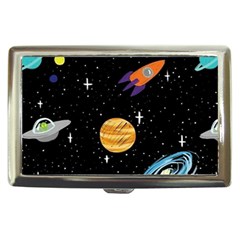 Space Cartoon, Planets, Rockets Cigarette Money Case by nateshop