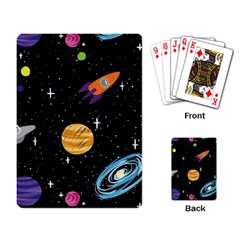 Space Cartoon, Planets, Rockets Playing Cards Single Design (rectangle) by nateshop