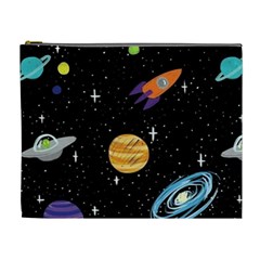 Space Cartoon, Planets, Rockets Cosmetic Bag (xl) by nateshop