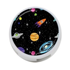 Space Cartoon, Planets, Rockets 4-port Usb Hub (one Side) by nateshop