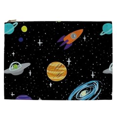 Space Cartoon, Planets, Rockets Cosmetic Bag (xxl) by nateshop