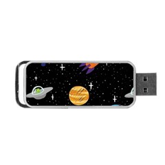 Space Cartoon, Planets, Rockets Portable Usb Flash (two Sides) by nateshop